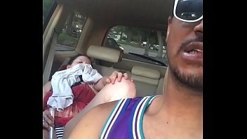 opal may dildoing in backseat of car while bbc friend drives